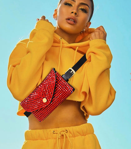 Bling Envelope Belt Bag