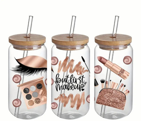 But Make Up First Glass Tumbler