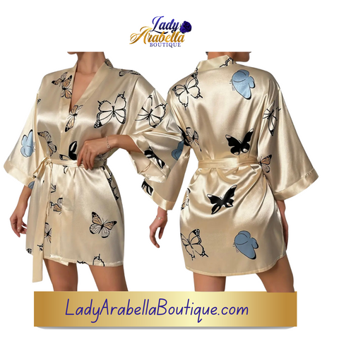 Butterfly Dream Satin Robe
