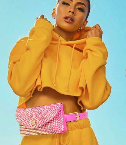 Bling Envelope Belt Bag