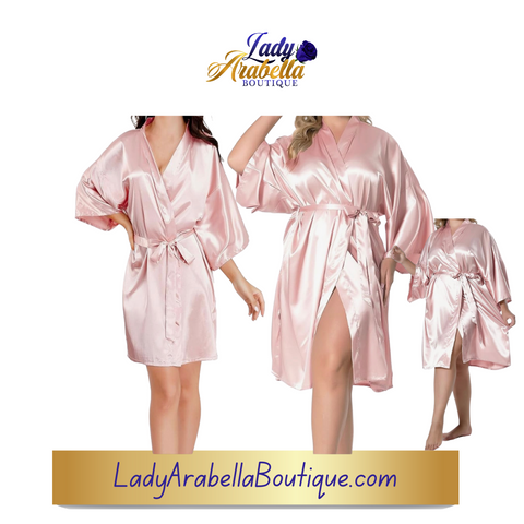Satin Robe Color Pink