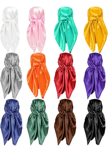 Satin Scarf Solid Color
