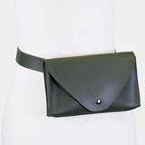 Faux Leather Envelope Style Waist Purse